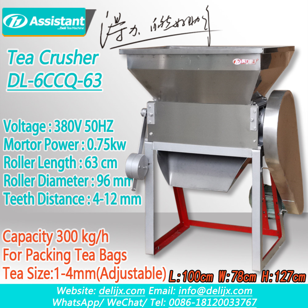 China 
Mesin Penghancur Teh Fragment Crushing Shredder Tea Leus Crusher Shredder Untuk Mengemas Beg Teh DL-6CCQ-63 pengilang